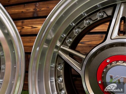 Ratlankis Ferarri 458 Split Style R15X8.25J 4X100/4X108 ET15 73.1 Bronze with Diamond Cut