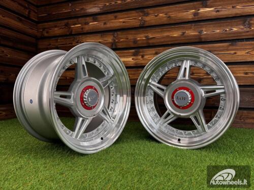 Ratlankis Ferarri 458 Split Style R15X8.25J 4X100/5X100 ET15 73.1 Silver with Diamond Cut