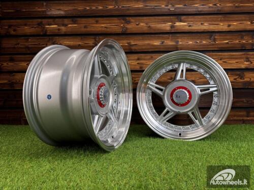 Ratlankis Ferarri 458 Split Style R15X8.25J 4X100/5X100 ET15 73.1 Silver with Diamond Cut