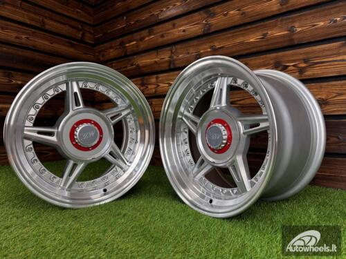 Ratlankis Ferarri 458 Split Style R15X8.25J 4X100/5X100 ET15 73.1 Silver with Diamond Cut