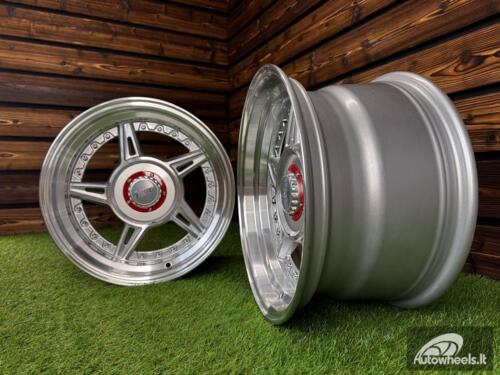 Ratlankis Ferarri 458 Split Style R15X8.25J 4X100/5X100 ET15 73.1 Silver with Diamond Cut