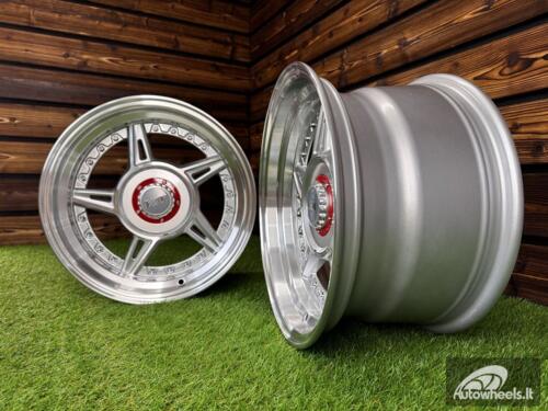 Ratlankis Ferarri 458 Split Style R15X8.25J 4X100/5X100 ET15 73.1 Silver with Diamond Cut