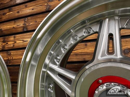 Ratlankis Ferarri 458 Split Style R15X8.25J 4X100/5X100 ET15 73.1 Silver with Diamond Cut