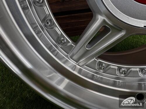 Ratlankis Ferarri 458 Split Style R15X8.25J 4X100/5X100 ET15 73.1 Silver with Diamond Cut