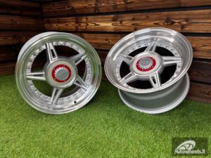 Ratlankis Ferarri 458 Split Style R15X8.25J 4X100/5X100 ET15 73.1 Silver with Diamond Cut