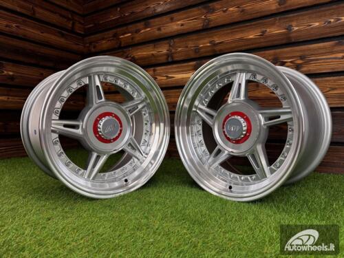  Ratlankis Ferrari 458 Split Style R15X8.25J 4X100/5X100 ET15 73.1 Silver with Diamond Cut