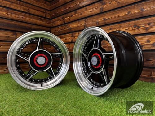 Ratlankis Ferarri 458 Split Style R15X8.25J 4X100/5X100 ET15 73.1 Black with Diamond Cut