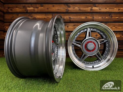 Ratlankis Ferarri 458 Split Style R15X8.25J 4X100/5X100 ET15 73.1 Grey with Diamond Cut