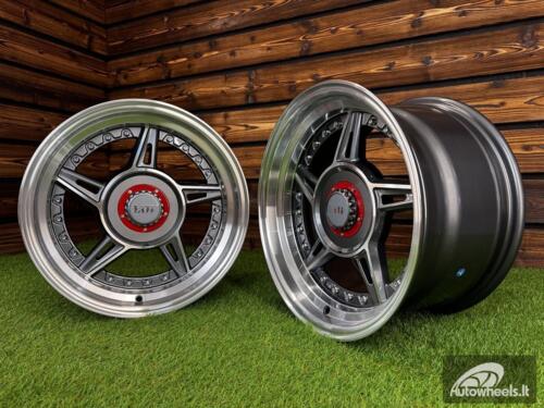 Ratlankis Ferarri 458 Split Style R15X8.25J 4X100/5X100 ET15 73.1 Grey with Diamond Cut