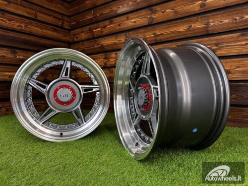 Ratlankis Ferarri 458 Split Style R15X8.25J 4X100/5X100 ET15 73.1 Grey with Diamond Cut