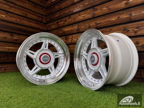 Ratlankis Ferarri 458 Split Style R15X8.25J 4X100/5X100 ET15 73.1 White with Diamond Cut