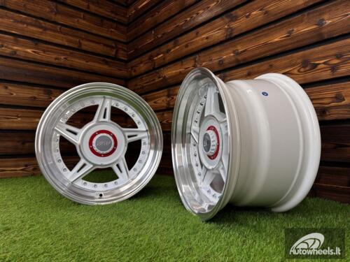 Ratlankis Ferarri 458 Split Style R15X8.25J 4X100/5X100 ET15 73.1 White with Diamond Cut
