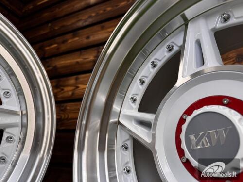 Ratlankis Ferarri 458 Split Style R15X8.25J 4X100/5X100 ET15 73.1 White with Diamond Cut