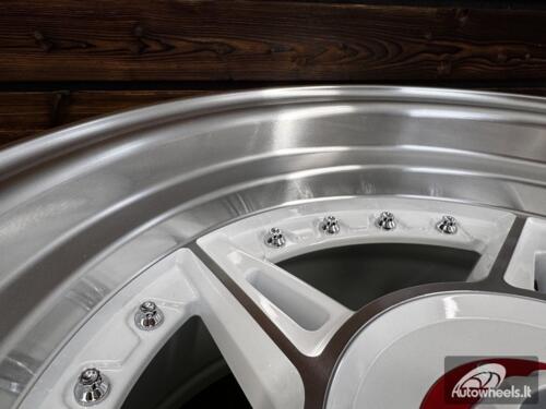 Ratlankis Ferarri 458 Split Style R15X8.25J 4X100/5X100 ET15 73.1 White with Diamond Cut