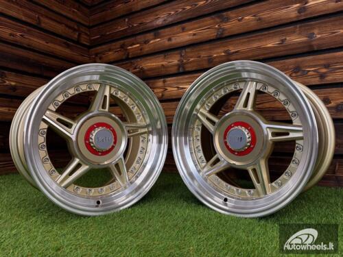 Ratlankis Ferarri 458 Split Style R15X8.25J 4X100/5X100 ET15 73.1 Gold with Diamond Cut