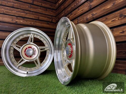 Ratlankis Ferarri 458 Split Style R15X8.25J 4X100/5X100 ET15 73.1 Gold with Diamond Cut