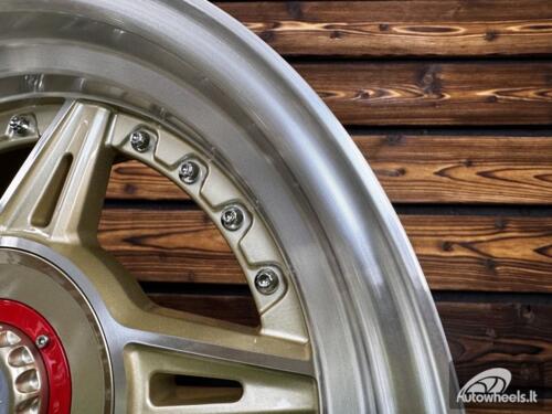 Ratlankis Ferarri 458 Split Style R15X8.25J 4X100/5X100 ET15 73.1 Gold with Diamond Cut