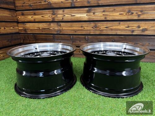  Ratlankis Ferrari 458 Split Style R15X8.25J 5X100/5X114.3 ET15 73.1 Black with Diamond Cut Lip