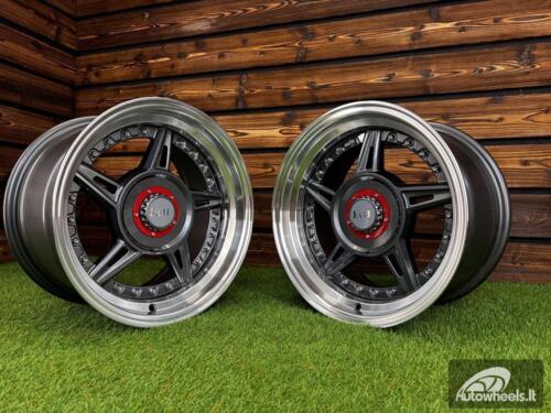  Ratlankis Ferrari 458 Split Style R15X8.25J 5X100/5X114.3 ET15 73.1 Grey with Diamond Cut Lip