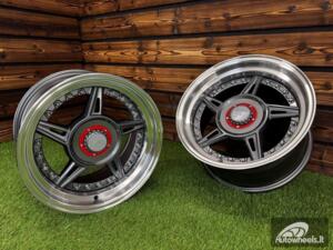  Ratlankis Ferrari 458 Split Style R15X8.25J 5X100/5X114.3 ET15 73.1 Grey with Diamond Cut Lip