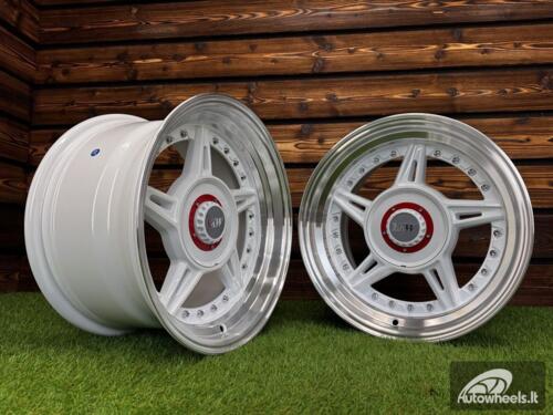 Ratlankis Ferarri 458 Split Style R15X8.25J 5X100/5X114.3 ET15 73.1 White with Diamond Cut Lip