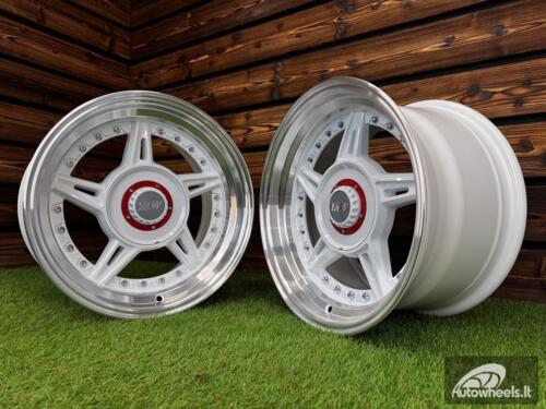  Ratlankis Ferrari 458 Split Style R15X8.25J 5X100/5X114.3 ET15 73.1 White with Diamond Cut Lip