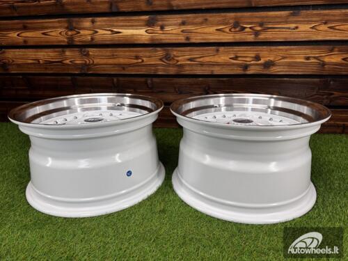  Ratlankis Ferrari 458 Split Style R15X8.25J 5X100/5X114.3 ET15 73.1 White with Diamond Cut Lip