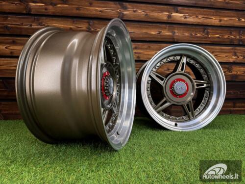 Ratlankis Ferarri 458 Split Style R15X8.25J 5X100/5X114.3 ET15 73.1 Bronze with Diamond Cut Lip