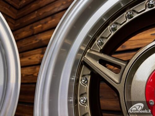Ratlankis Ferarri 458 Split Style R15X8.25J 5X100/5X114.3 ET15 73.1 Bronze with Diamond Cut Lip