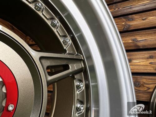 Ratlankis Ferarri 458 Split Style R15X8.25J 5X100/5X114.3 ET15 73.1 Bronze with Diamond Cut Lip