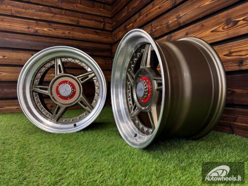  Ratlankis Ferrari 458 Split Style R15X8.25J 5X100/5X114.3 ET15 73.1 Bronze with Diamond Cut Lip