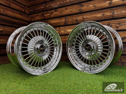 Ratlankis Work Emitz Style R17X8J 4X100/4X114.3 ET20 73.1 Chrome with Chrome Rivets