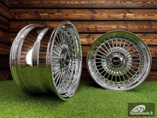 Ratlankis Work Emitz Style R17X8J 4X100/4X114.3 ET20 73.1 Chrome with Chrome Rivets