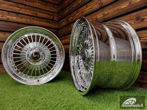 Ratlankis Work Emitz Style R17X8J 4X100/4X114.3 ET20 73.1 Chrome with Chrome Rivets