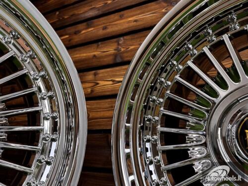 Ratlankis Work Emitz Style R17X9J 4X100/4X114.3 ET20 73.1 Chrome with Chrome Rivets