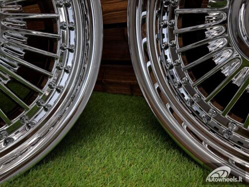 Ratlankis Work Emitz Style R17X8J 5X100/5X114.3 ET20 73.1 Chrome with Chrome Rivets