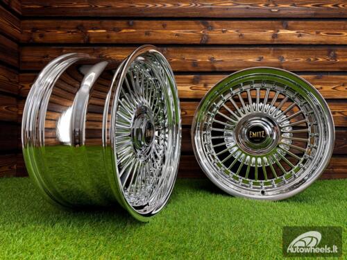 Ratlankis Work Emitz Style R17X9J 5X100/5X114.3 ET20 73.1 Chrome with Chrome Rivets