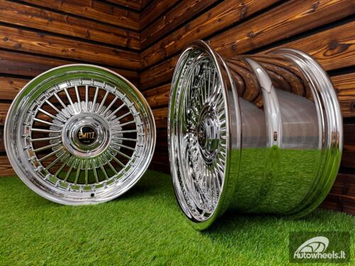 Ratlankis Work Emitz Style R17X9J 5X100/5X114.3 ET20 73.1 Chrome with Chrome Rivets