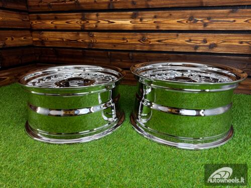 Ratlankis Work Emitz Style R17X9J 5X100/5X114.3 ET20 73.1 Chrome with Chrome Rivets