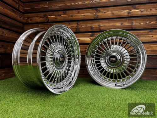 Ratlankis Work Emitz Style R17X8J 5X112/5X120 ET20 72.6 Chrome with Chrome Rivets