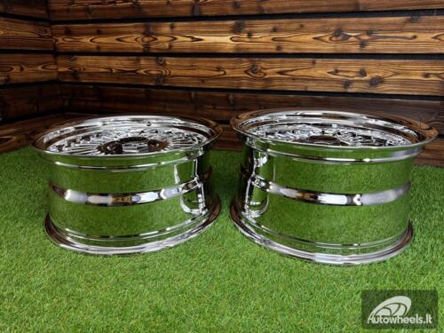 Ratlankis Work Emitz Style R17X8J 5X112/5X120 ET20 72.6 Chrome with Chrome Rivets