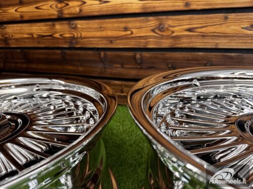 Ratlankis Work Emitz Style R17X8J 5X112/5X120 ET20 72.6 Chrome with Chrome Rivets