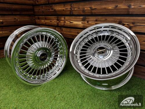 Ratlankis Work Emitz Style R17X9J 5X112/5X120 ET20 72.6 Chrome with Chrome Rivets
