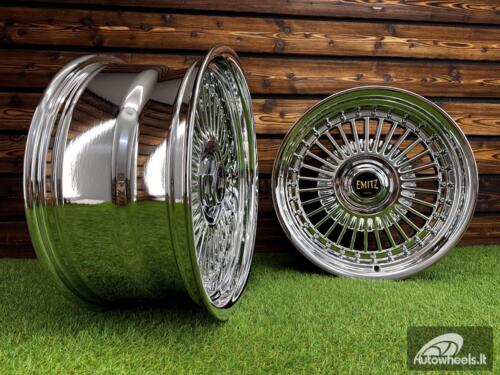 Ratlankis Work Emitz Style R17X9J 5X112/5X120 ET20 72.6 Chrome with Chrome Rivets