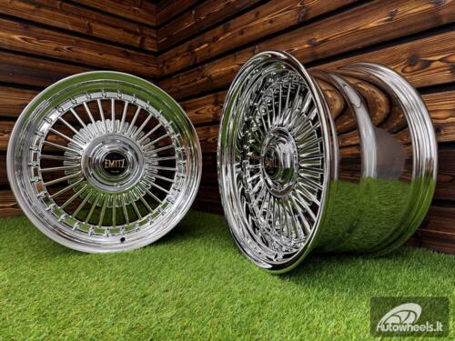 Ratlankis Work Emitz Style R17X9J 5X112/5X120 ET20 72.6 Chrome with Chrome Rivets