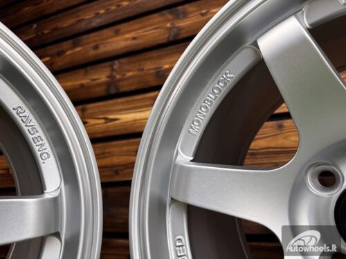 Ratlankis Volk TE37 Style R15X8.25J 4X100 ET20 73.1 Matt Silver with Diamond Cut Lip