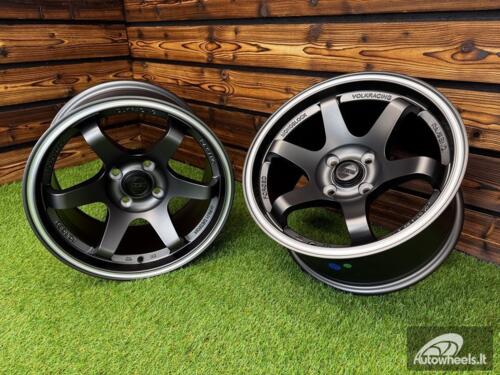 Ratlankis Volk TE37 Style R15X8.25J 4X100 ET20 73.1 Matt Grey with Diamond Cut Lip