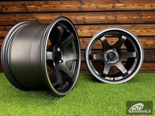 Ratlankis Volk TE37 Style R15X8.25J 4X100 ET20 73.1 Matt Grey with Diamond Cut Lip