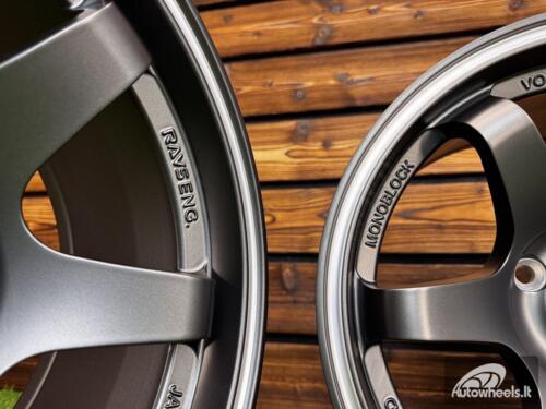 Ratlankis Volk TE37 Style R15X8.25J 4X100 ET20 73.1 Matt Grey with Diamond Cut Lip