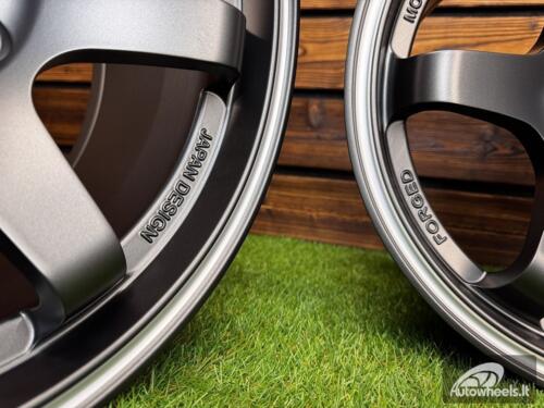 Ratlankis Volk TE37 Style R15X8.25J 4X100 ET20 73.1 Matt Grey with Diamond Cut Lip